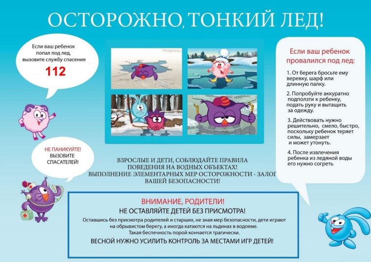 Памятка безопасности на водных объектах в зимний период.